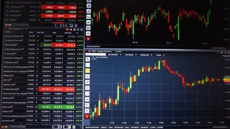 Exemple de plateforme de trading avec graphiques