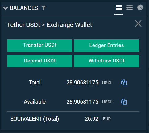 Transfert wallets bitfinex